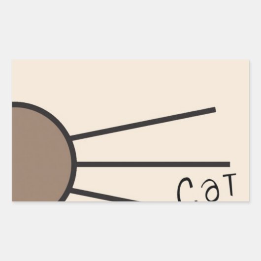 CM Whiskers Logo Rechteckiger Aufkleber (Vorderseite)