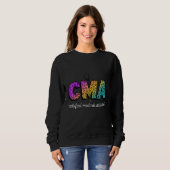 CMA Certified Medical Assistant Leopard Rainbow Co Sweatshirt (Vorne ganz)