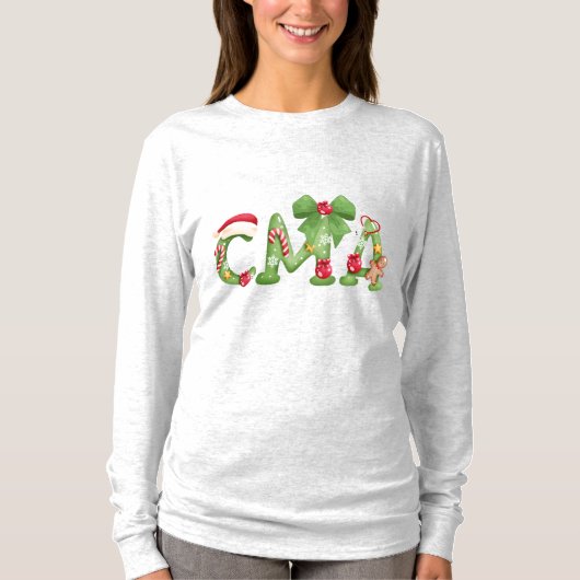 CMA Christmas Sweatshirt | Certified Medical Asst. T-Shirt (Vorderseite)