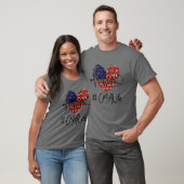CMA Life Heart American Flag Leopard Stethoscope H T-Shirt (Unisex)