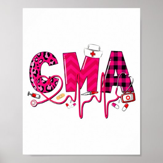 Cma Medical Istant Valentines Day Nursing Valen Poster (Vorne)