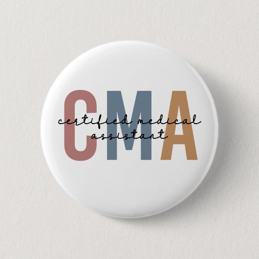 CMA zertifizierter medizinischer Assistent Button (Vorderseite)