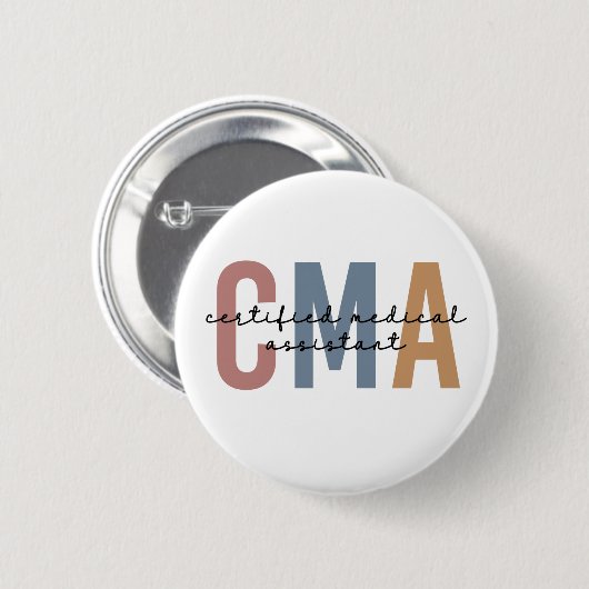 CMA zertifizierter medizinischer Assistent Button (Vorne & Hinten)