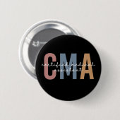 CMA zertifizierter medizinischer Assistent Button (Vorne & Hinten)