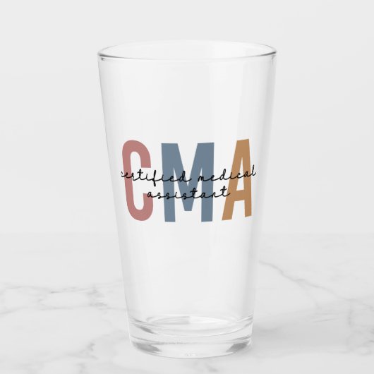 CMA zertifizierter medizinischer Assistent Glas (Vorderseite)