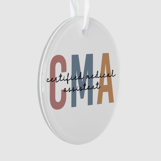 CMA zertifizierter medizinischer Assistent Ornament (Vorderseite)