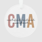 CMA zertifizierter medizinischer Assistent Ornament (Rückseite)