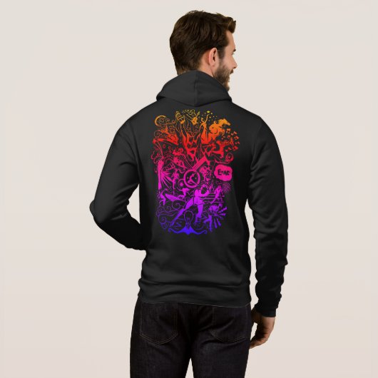 CMASAS "Farbexplosion" Hoodie (Schwarz voll)
