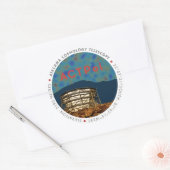 CMB-Logo-Aufkleber für ACTPol Runder Aufkleber (Umschlag)