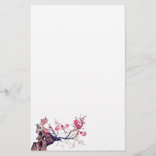CMCarlson Cherry Blossom Stationary Briefpapier (Vorderseite)