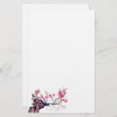 CMCarlson Cherry Blossom Stationary Briefpapier (Vorne/Hinten)