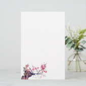 CMCarlson Cherry Blossom Stationary Briefpapier (Stehend Vorderseite)