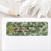 Cmd Sergeant Major Camouflage Address Label (Insitu)