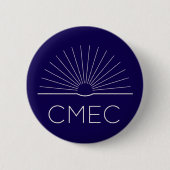 CMEC Button - Marine mit weißem Logo (Vorderseite)