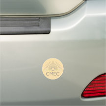 CMEC Car Magnet - rund, hellgelb mit Marine