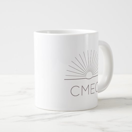 CMEC Jumbo Tasse - 20 oz, weiß mit grau (Vorderseite Rechts)