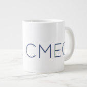 CMEC Jumbo Tasse - 20 oz, weiß mit Marine (Vorderseite Rechts)