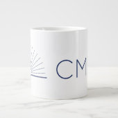 CMEC Jumbo Tasse - 20 oz, weiß mit Marine (Vorderseite)