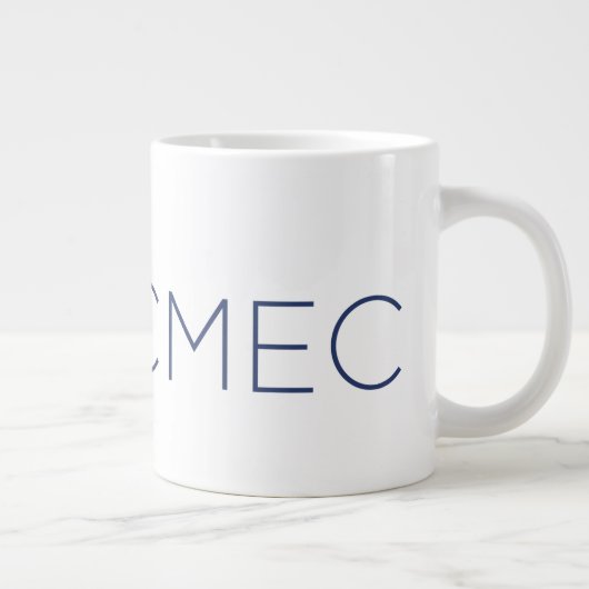 CMEC Jumbo Tasse - 20 oz, weiß mit Marine (Rechts)