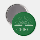 CMEC-Kühlschrankmagnet - grün mit weißem Logo Magnet (Vorderseite/Rückseite)