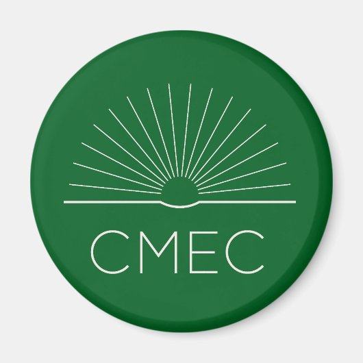CMEC-Kühlschrankmagnet - grün mit weißem Logo Magnet (Vorne)