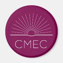 CMEC-Kühlschrankmagnet in Rot mit weißem Logo
