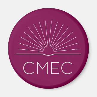 CMEC-Kühlschrankmagnet in Rot mit weißem Logo Magnet