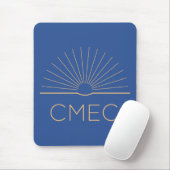 CMEC Mousepad - Quadrat, blau mit Pfirsichlogo (Mit Mouse)