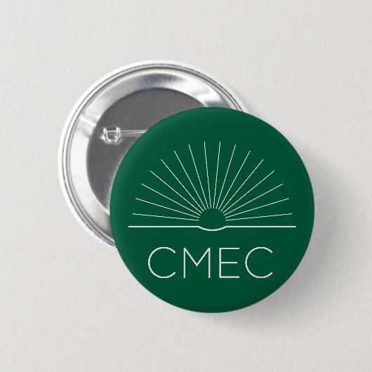CMEC-Schaltfläche - grünes und weißes Logo Button (Vorne & Hinten)