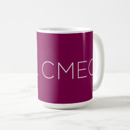 CMEC Tasse - 15-öz, tiefrot mit Weiß