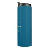 CMEC Thermal Travel Mug - 12 oz, blau und peach Thermosbecher (Nach rechts gedreht)