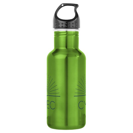 CMEC Wasserflasche - 18 oz, grün mit Marinelogo (Vorderseite)