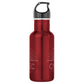 CMEC Wasserflasche - 18 oz, rot mit weißem Logo (Vorderseite)