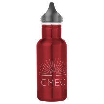CMEC Wasserflasche - 18 oz, rot mit weißem Logo