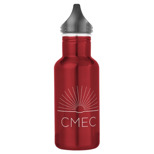 CMEC Wasserflasche - 18 oz, rot mit weißem Logo (Links)