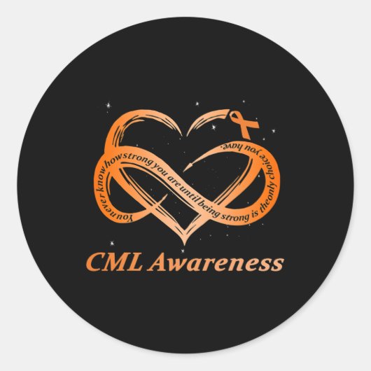 CML Warrior I m Fine Chronic Myeloid Leukämie Awar Runder Aufkleber (Vorderseite)