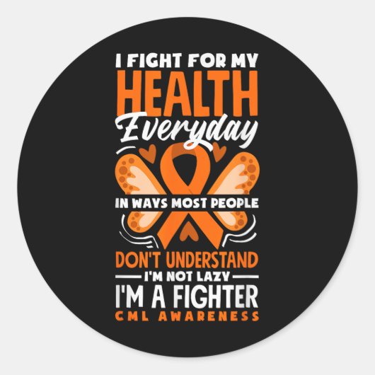 Cml Warrior Im Fine Chronic Myeloid Leukemia Aware Runder Aufkleber (Vorderseite)