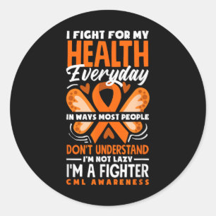 Cml Warrior Im Fine Chronic Myeloid Leukemia Aware Runder Aufkleber