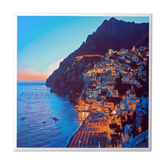 CMP007 POSITANO, AMALFI COAST, Italien, Fliese (Vorderseite)