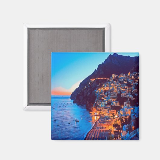 CMP007 POSITANO - AMALFI COAST - Italien - Kühlsch Magnet (Vorderseite/Rückseite)