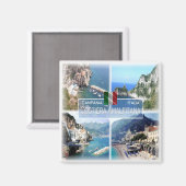 CMP025 AMALFI COAST, Kampanien, Italien, Kühlschra Magnet (Vorderseite/Rückseite)