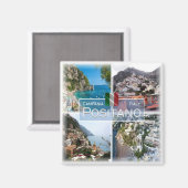 CMP028 POSITANO, Campania, Italy, Fridge Magnet (Vorderseite/Rückseite)