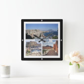 CMP030 NAPLES, MOUNT VESUVIUS, Italien, Keramik Ti Quadratische Wanduhr (Zuhause)