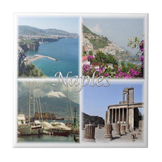 CMP035 NAPLES, Amalfi, Sorrento, Pompeji, Fliese (Vorderseite)
