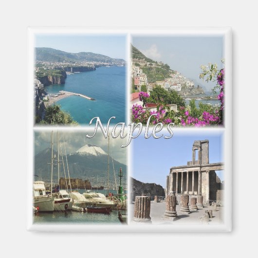 CMP035 NAPLES, Amalfi, Sorrento, Pompeji, Kühlschr Magnet (Vorne)