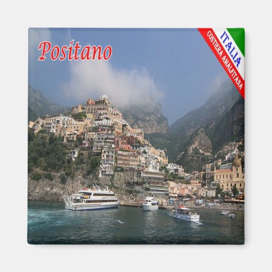 CMP038 POSITANO, AMALFI COAST, Italien, Kühlschran Magnet (Vorne)