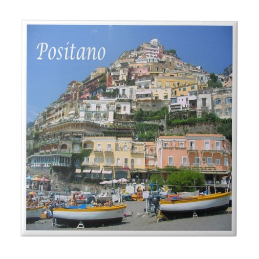 CMP041 POSITANO, AMALFI COAST, Italien, Fliese (Vorderseite)