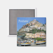 CMP041 POSITANO, AMALFI COAST, Italien, Kühlschran Magnet (Vorderseite/Rückseite)