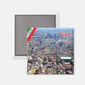 CMP054 NAPLES, Altstadt, Kampanien Italien, Kühlsc Magnet (Vorderseite/Rückseite)