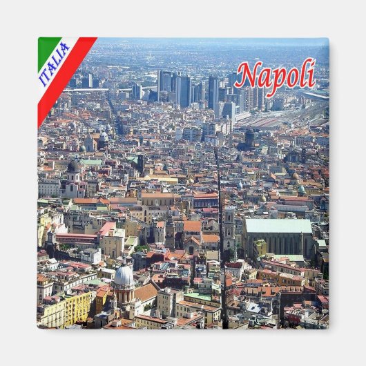 CMP054 NAPLES, Altstadt, Kampanien Italien, Kühlsc Magnet (Vorne)